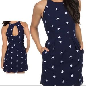 NWT Lauren James Landry Star Seer Sucker Dress size Large
